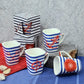 Navy & Red Sea Porcelain Mugs with Box