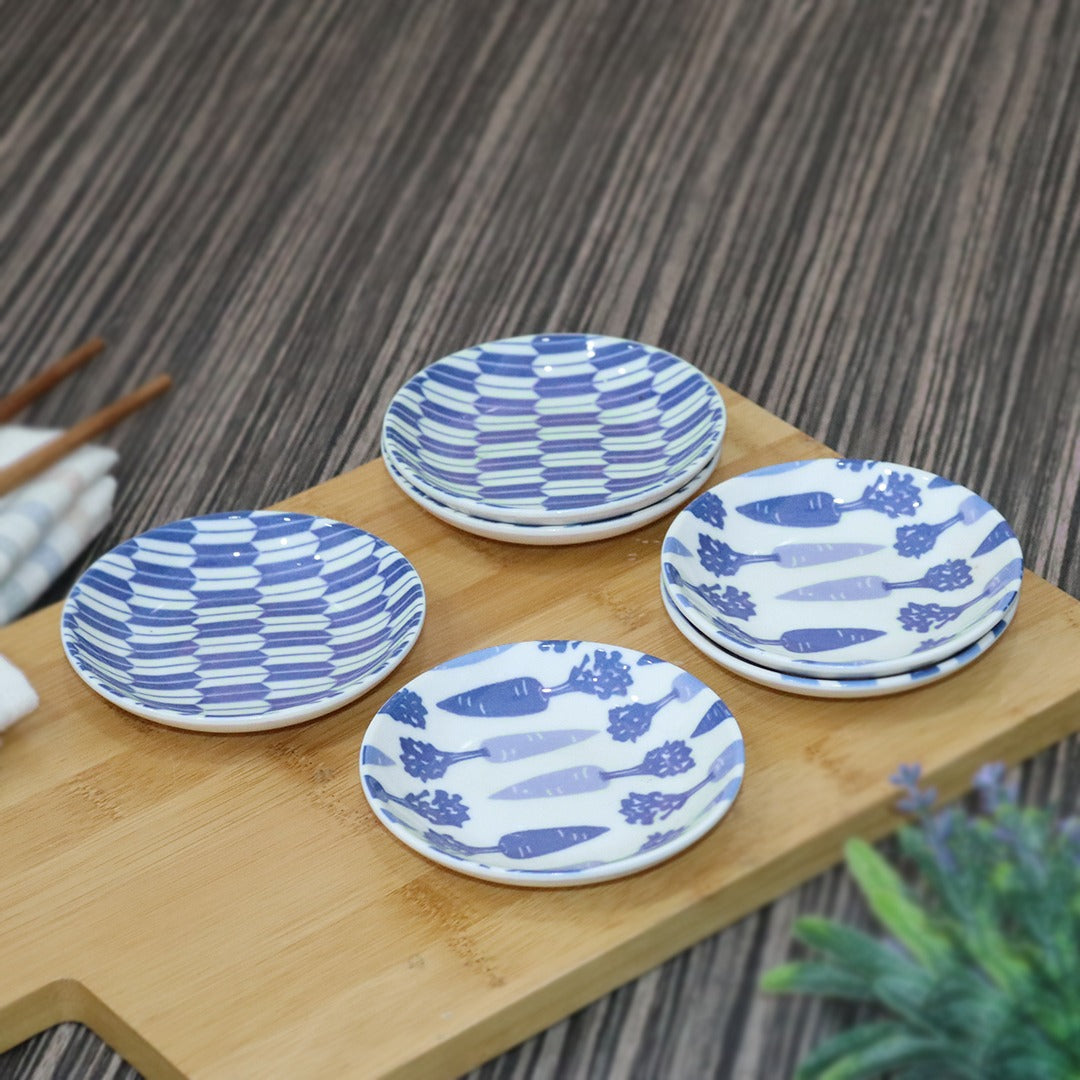 Navy Porcelain Saucers (6pcs)