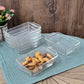Glass Rectangle Bowls with Handles Set (6pcs)