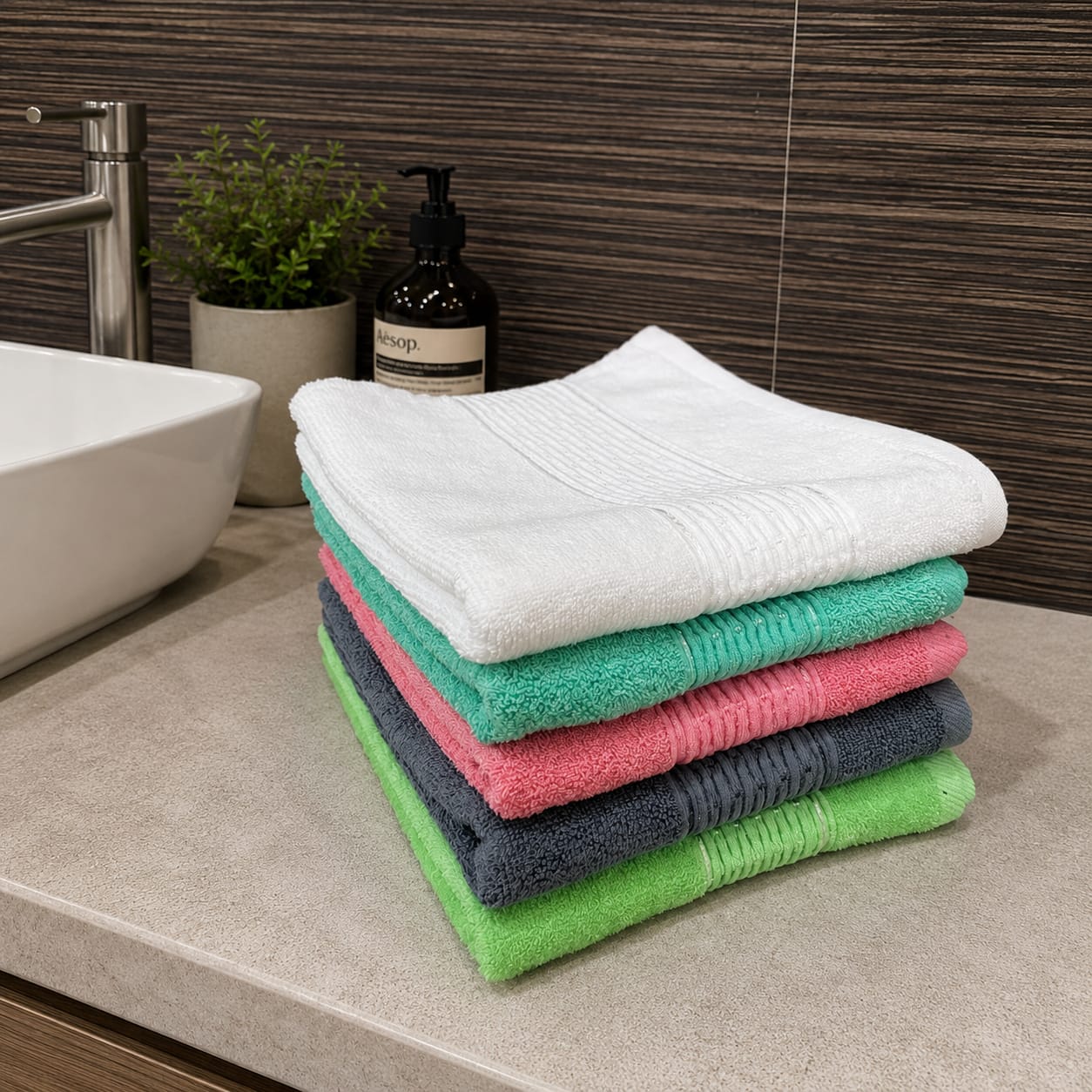 Colorful Lines Cotton Towel (50x80cm)