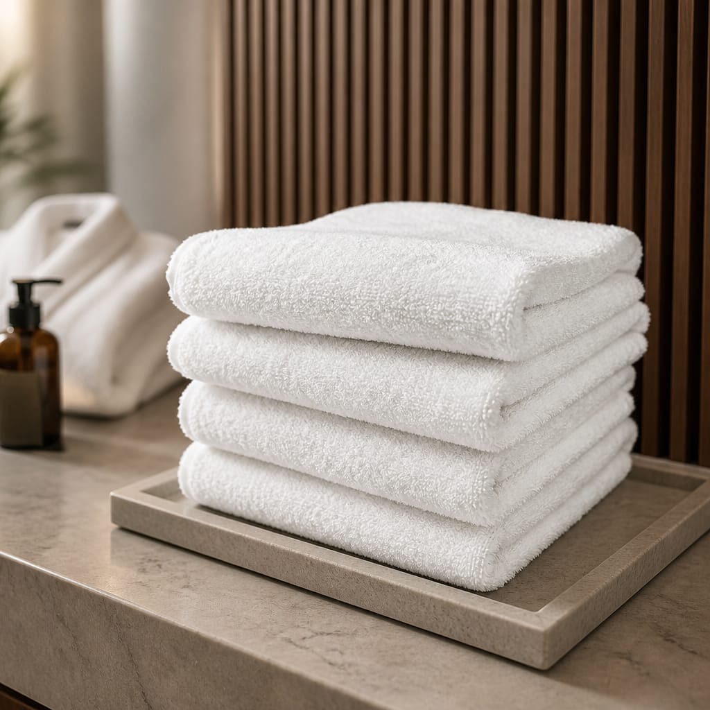 Off-white Thick Cotton Towel (45x90cm)