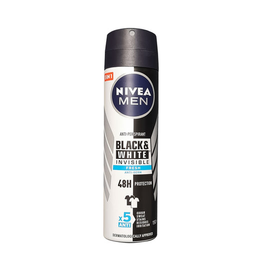 Nivea Men Black & White Invisible Fresh Spray Deodorant 150ml