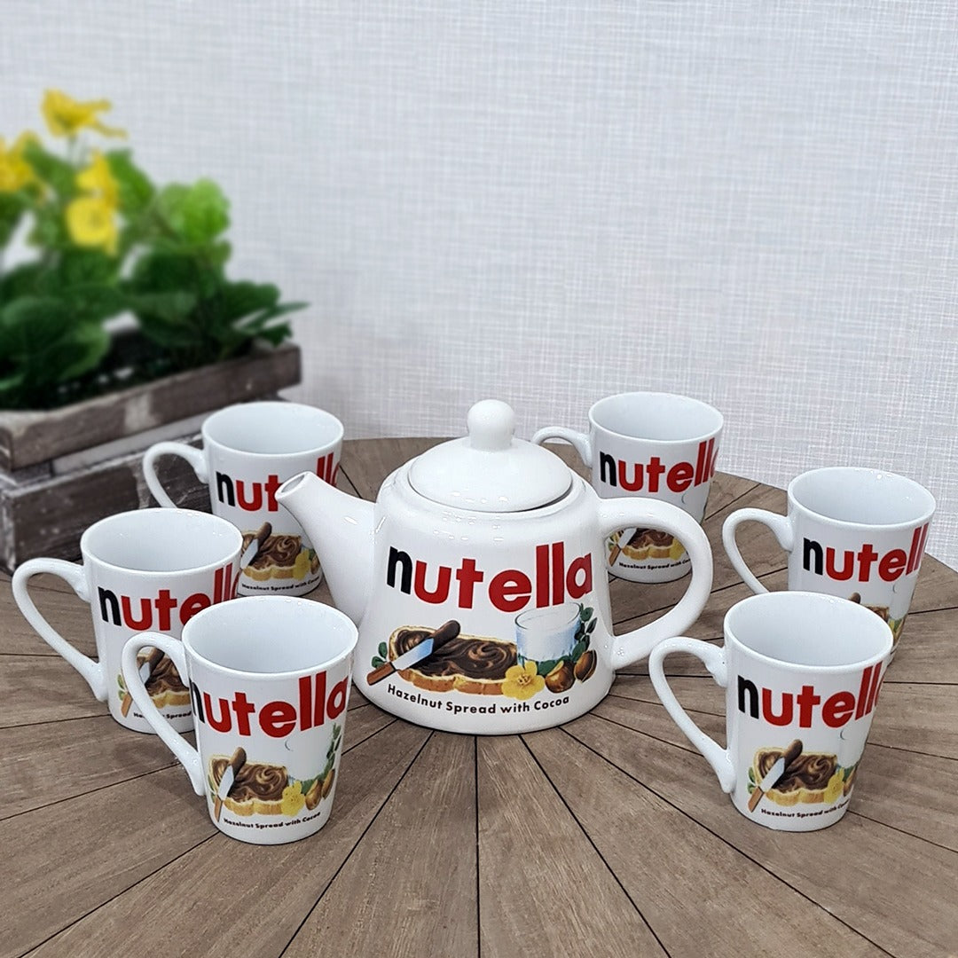 Nutella Porcelain Teapot & Cups Set (8pcs)