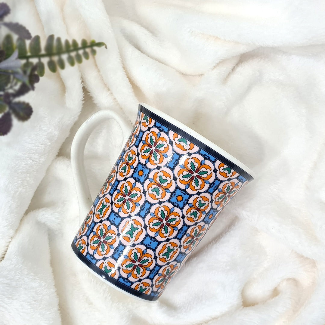 Orange Tiles Porcelain Mugs