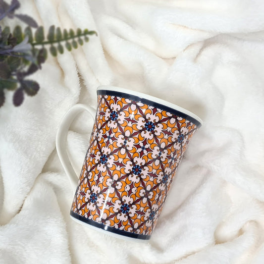 Orange Tiles Porcelain Mugs