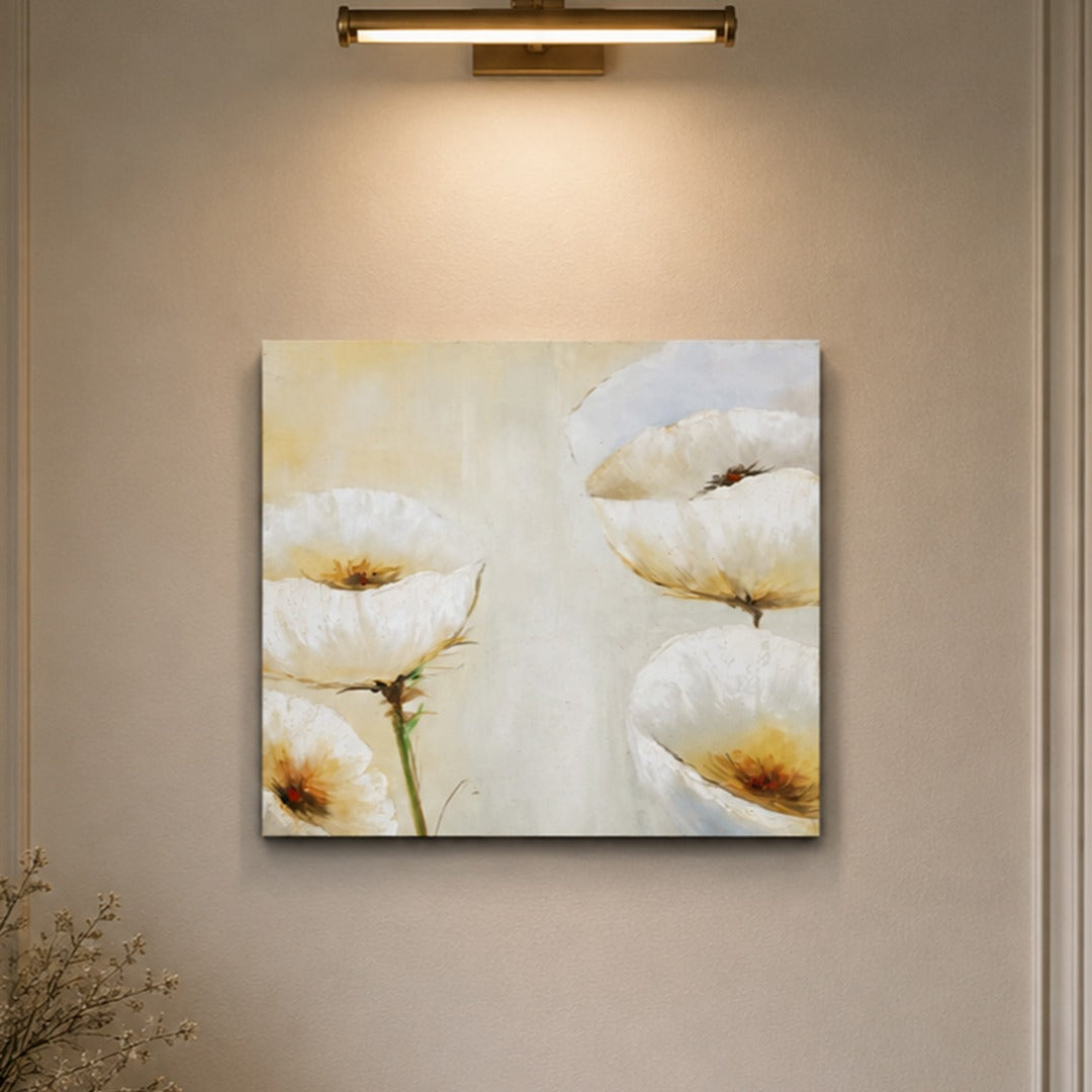 White Flowers Oil Painting