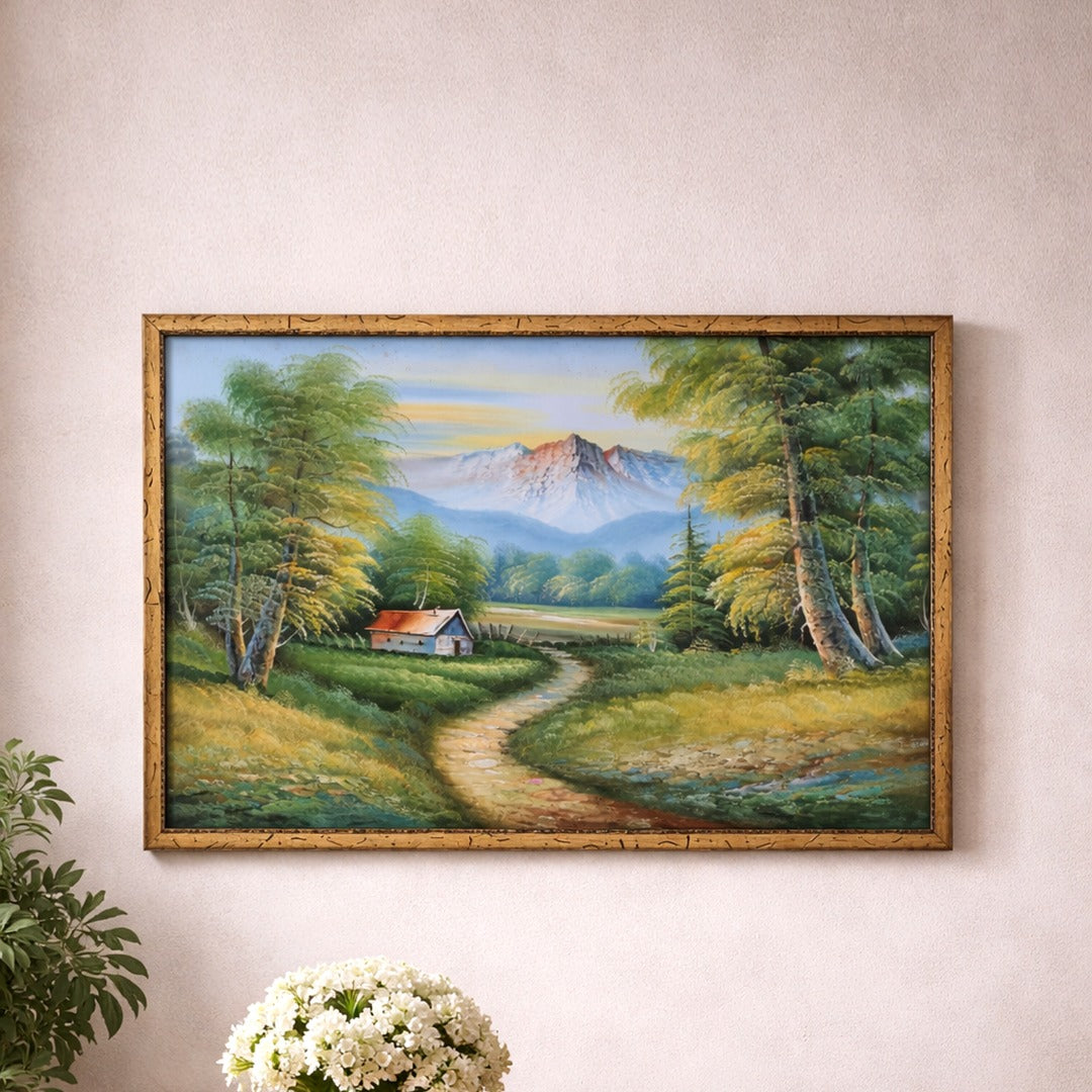 Mountain Home Oil Painting