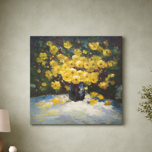 Yellow Flowers Oil Painting