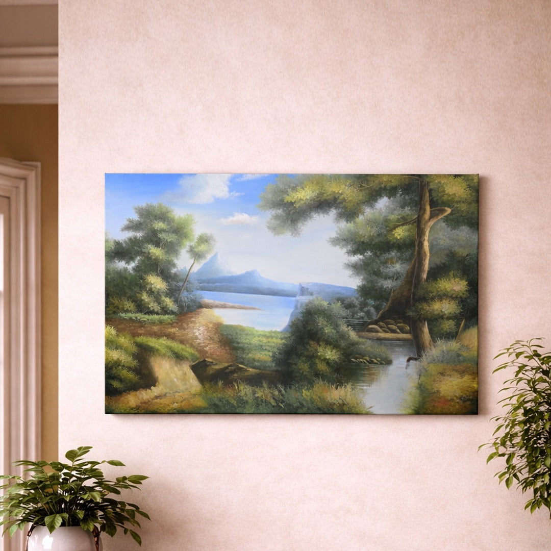 Seaside Forest Oil Painting