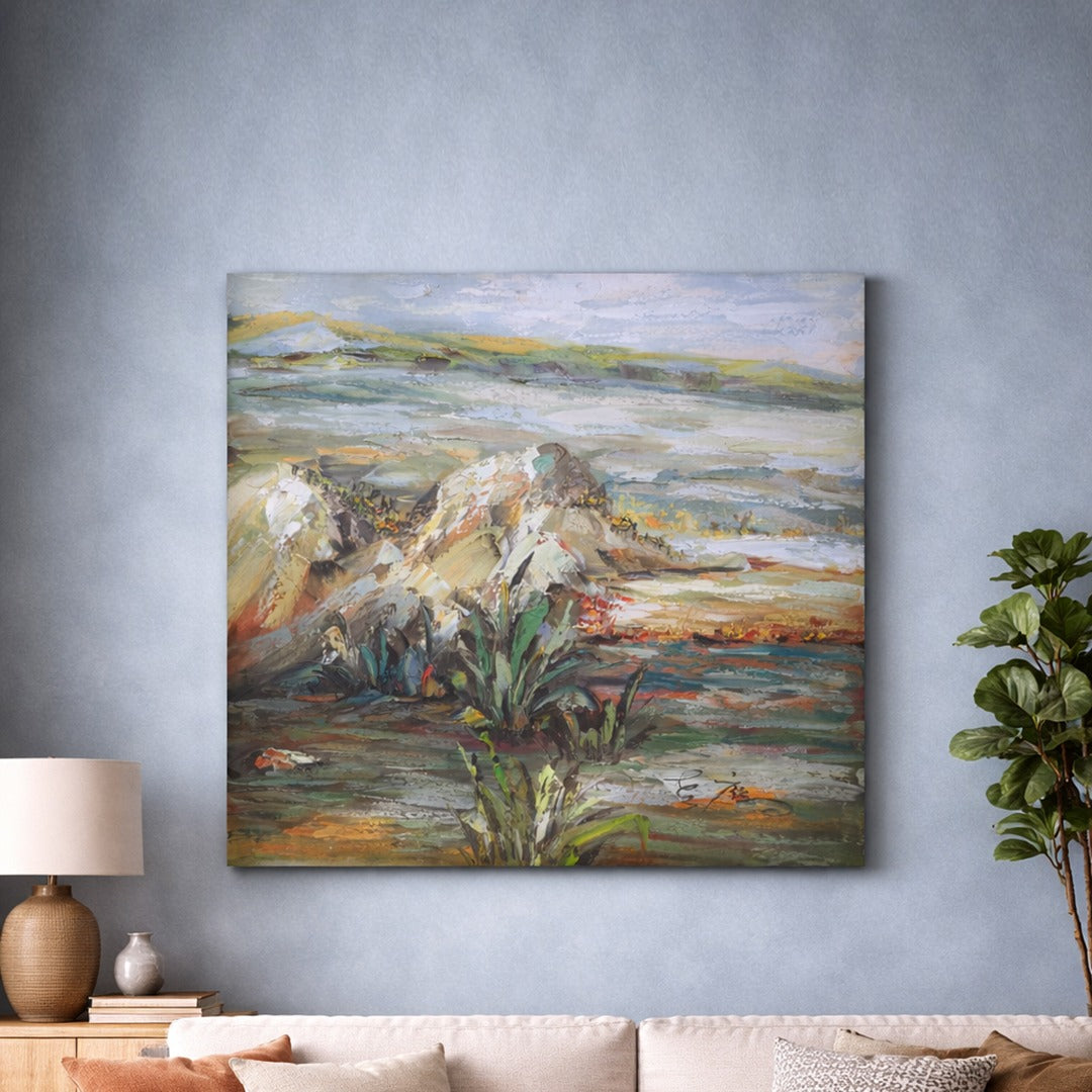 Field Rocks Oil Painting