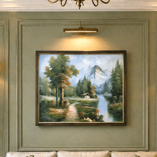 Riverside Road Oil Painting
