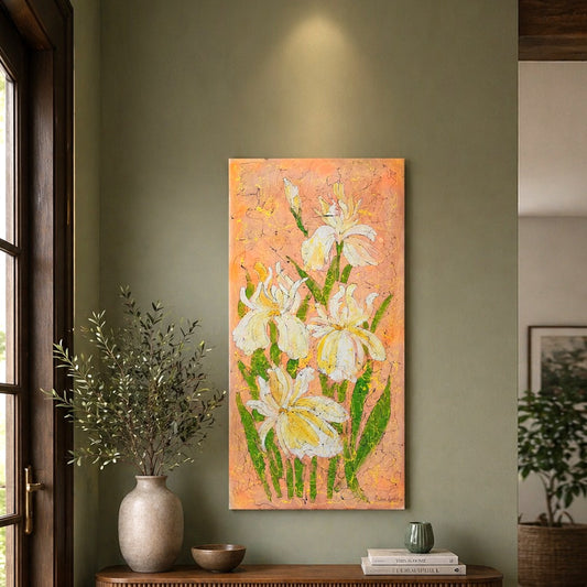 Pink Flowers Oil Painting