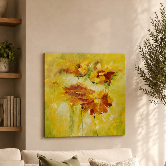 Yellow Flowers Oil Painting