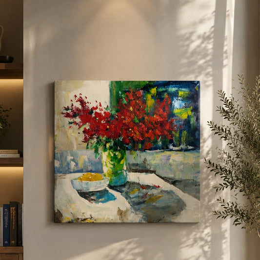 Flowers Vase Oil Painting