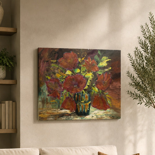Flowers Vase Oil Painting
