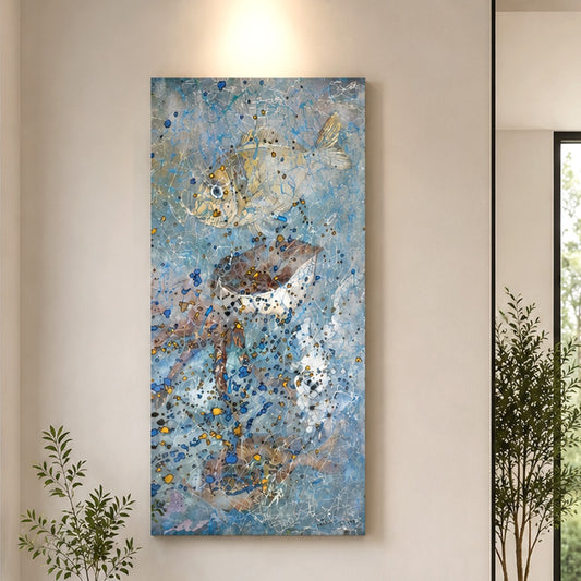 Blue Fish Oil Painting