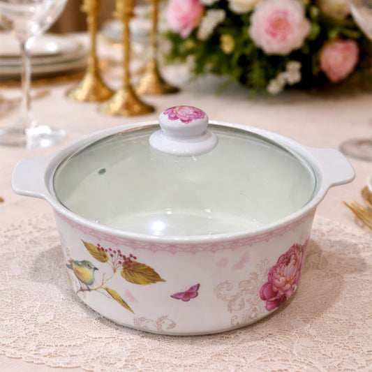 Stove-safe Butterfly Porcelain Tureen