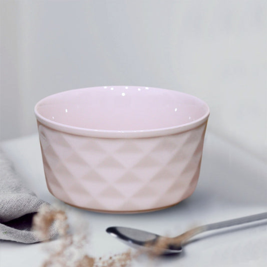 Pink Diamonds Porcelain Bowl