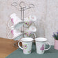Pink Flowers Porcelain Kitchenware Set (39pcs)