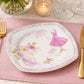 Pink Flowers Porcelain Plates