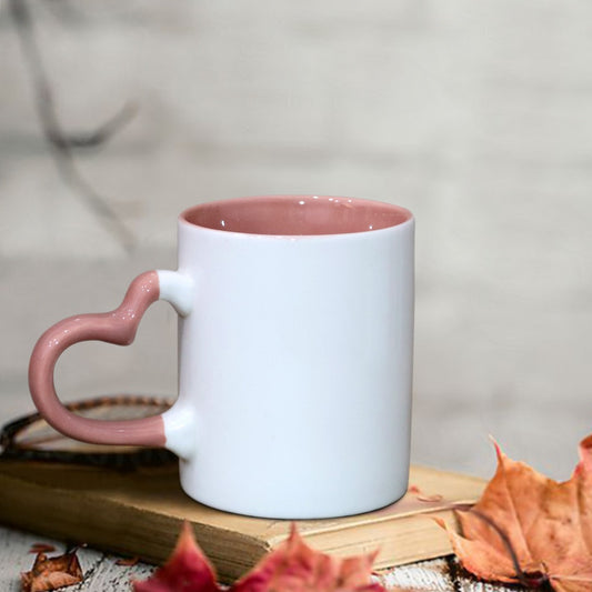 Heart Handle Porcelain Mug