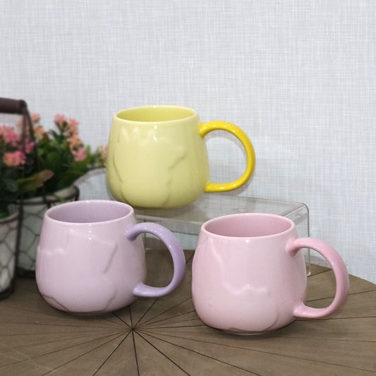 Pink & Yellow Porcelain Mugs