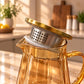 Golden Glass Pitcher & Cups Set (5pcs)