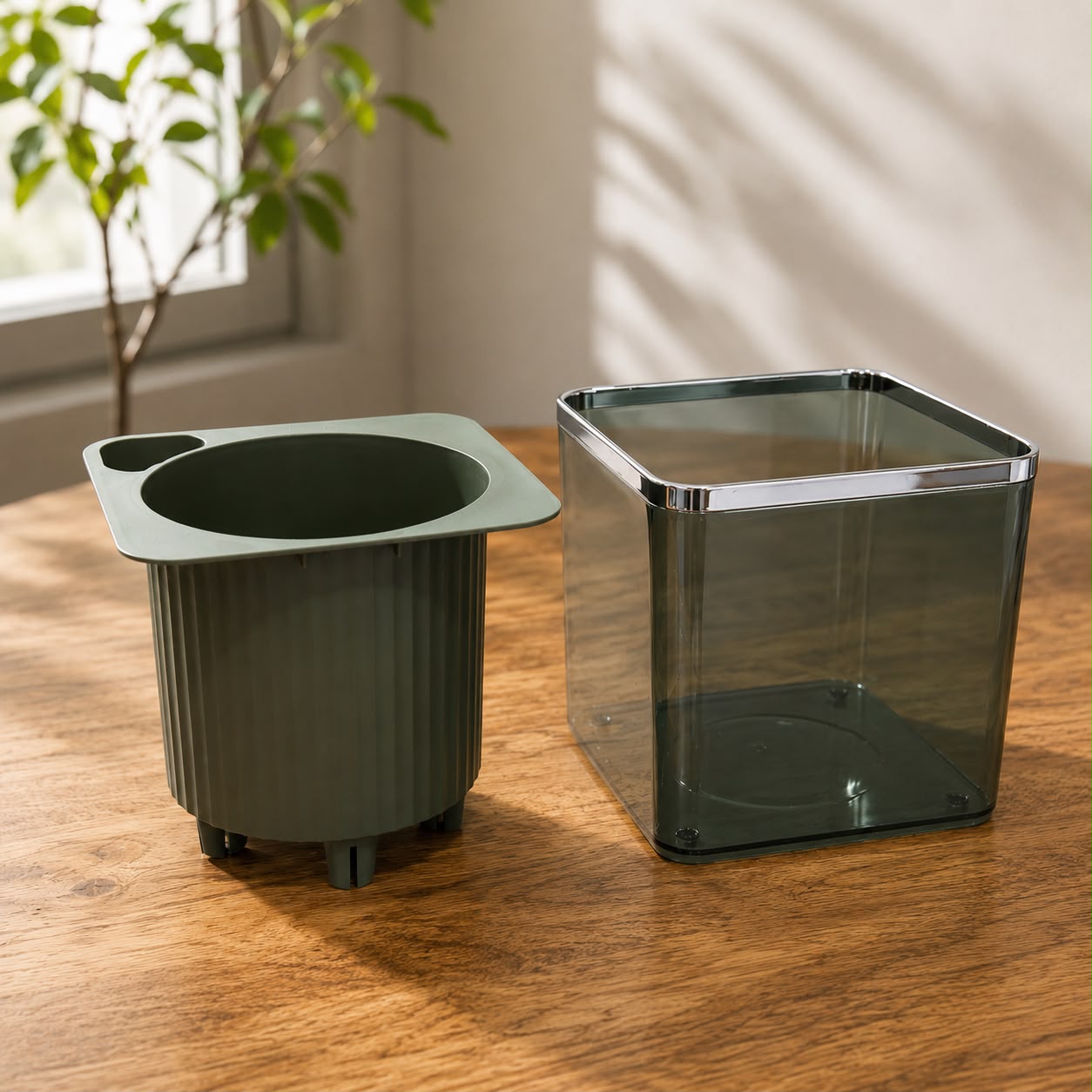 Plexi Automatic Water Absorption Plant Pot (Available in 4 colors)