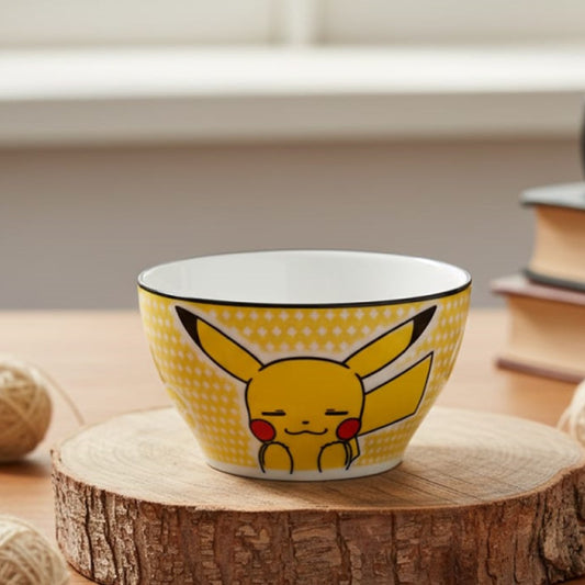 Yellow Pokemon Porcelain Bowl