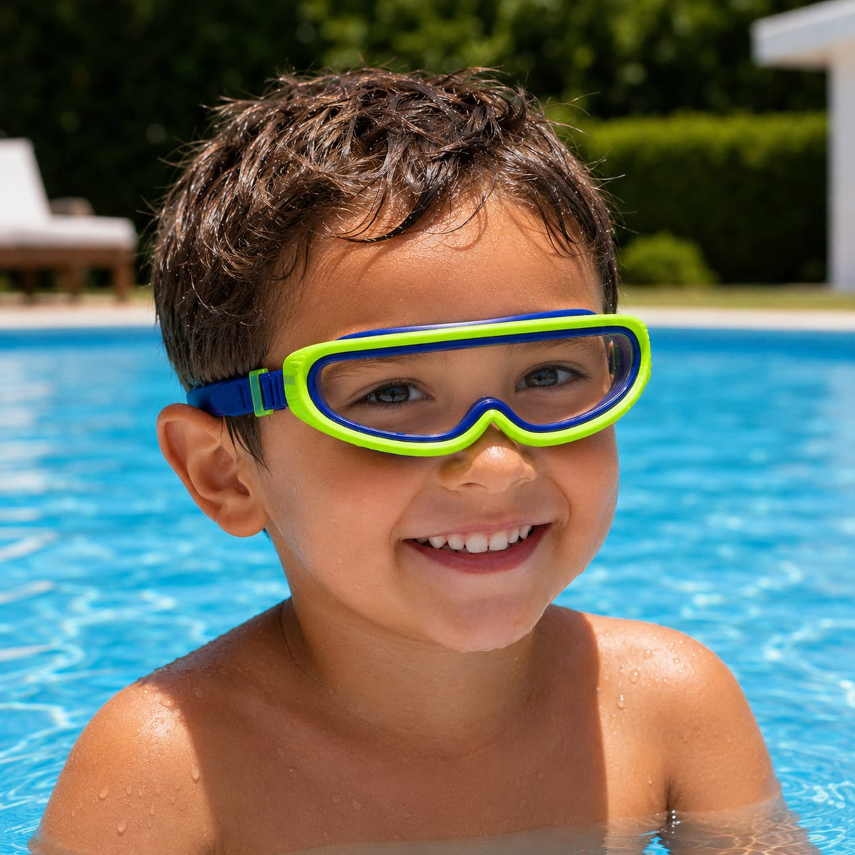 Proswim Green & Blue Swimming Goggles (Ages 5-10y)