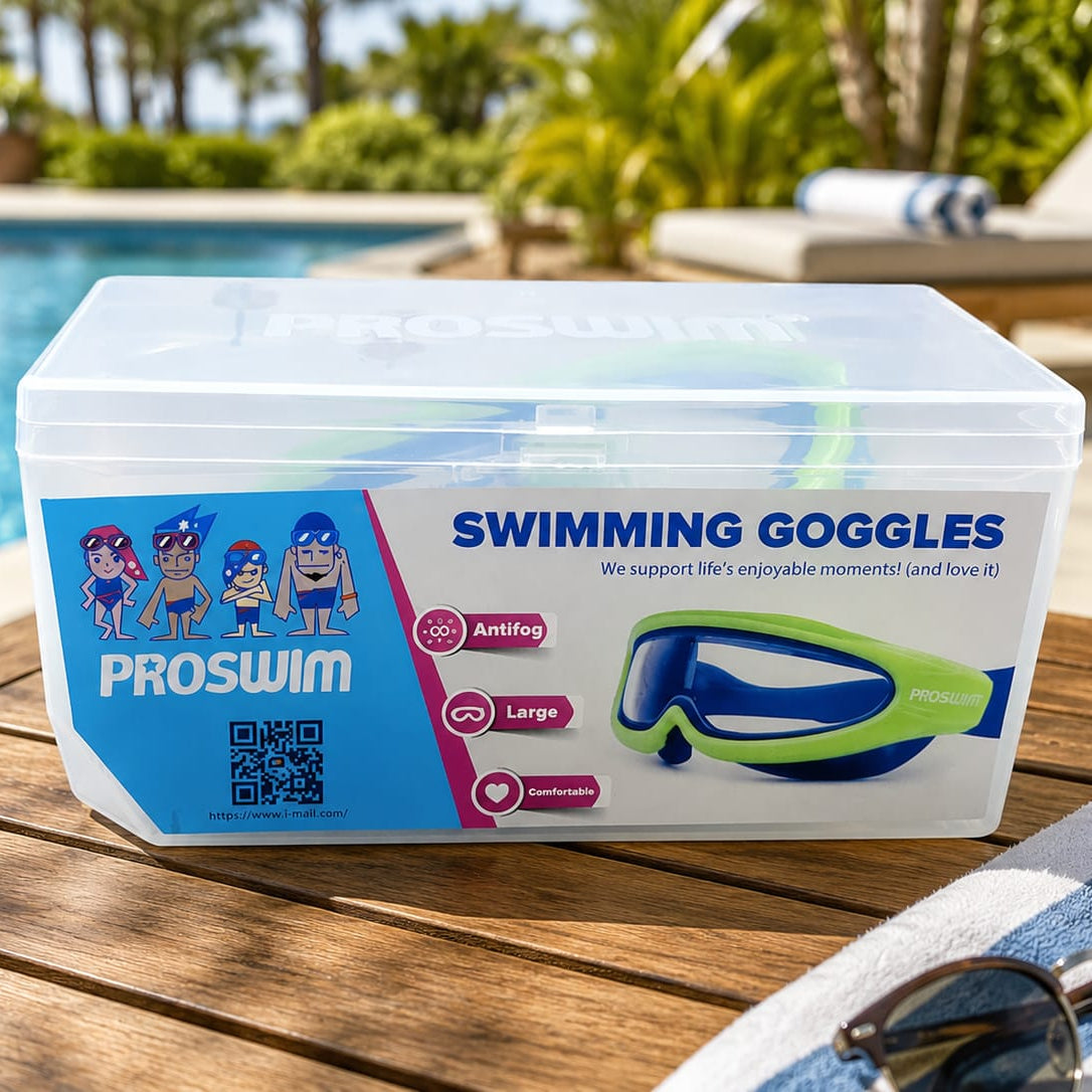 Proswim Green & Blue Swimming Goggles (Ages 5-10y)