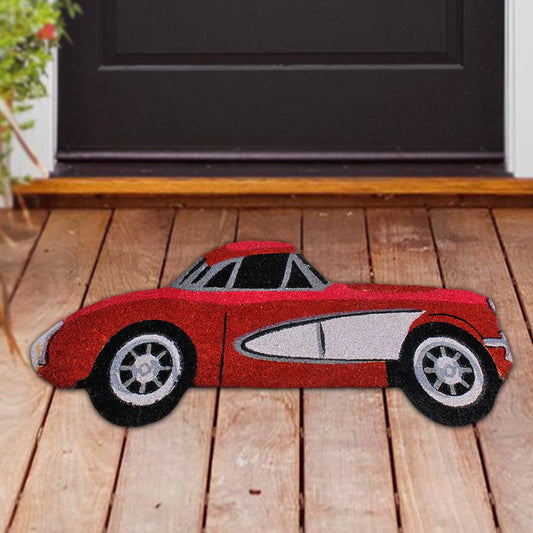 Red Car Outdoor Mat
