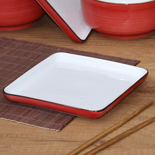 Red Fade Porcelain Plate