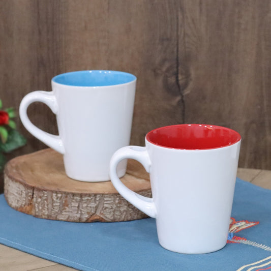 Red & Blue Porcelain Mugs