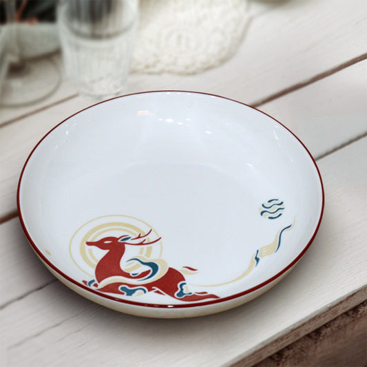 Red Deer Porcelain Plate