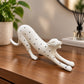 White Leopard Resin Statue
