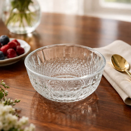 Round Star Glass Bowls Set (6pcs)