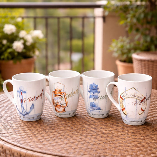 Blue Sea Porcelain Mugs