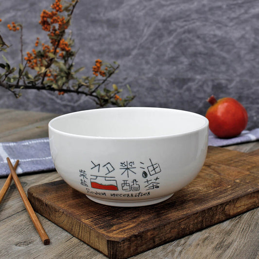 Seven Necessities Porcelain Big Bowl