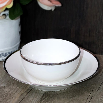 Silver Top Porcelain Set