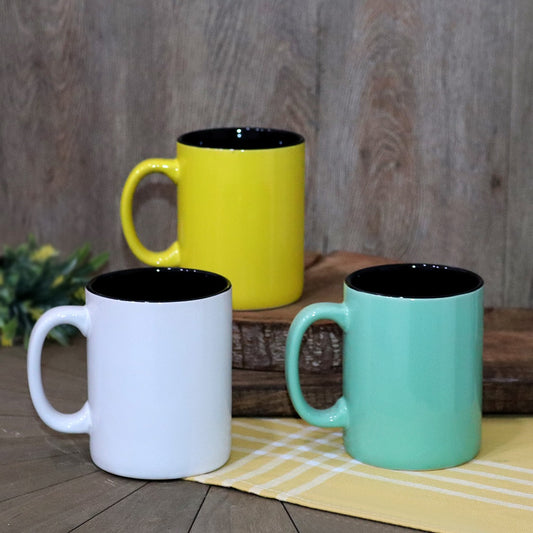 Simple Plain Porcelain Mugs