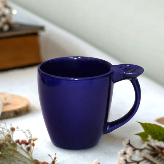 Small Navy Porcelain Mug