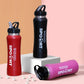 Sport Stainless Steel Bottle with Straw 650ml