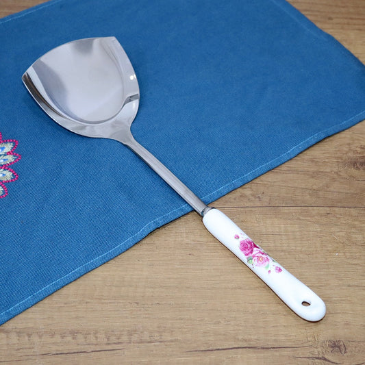 White Flowers Stainless Steel Utensils