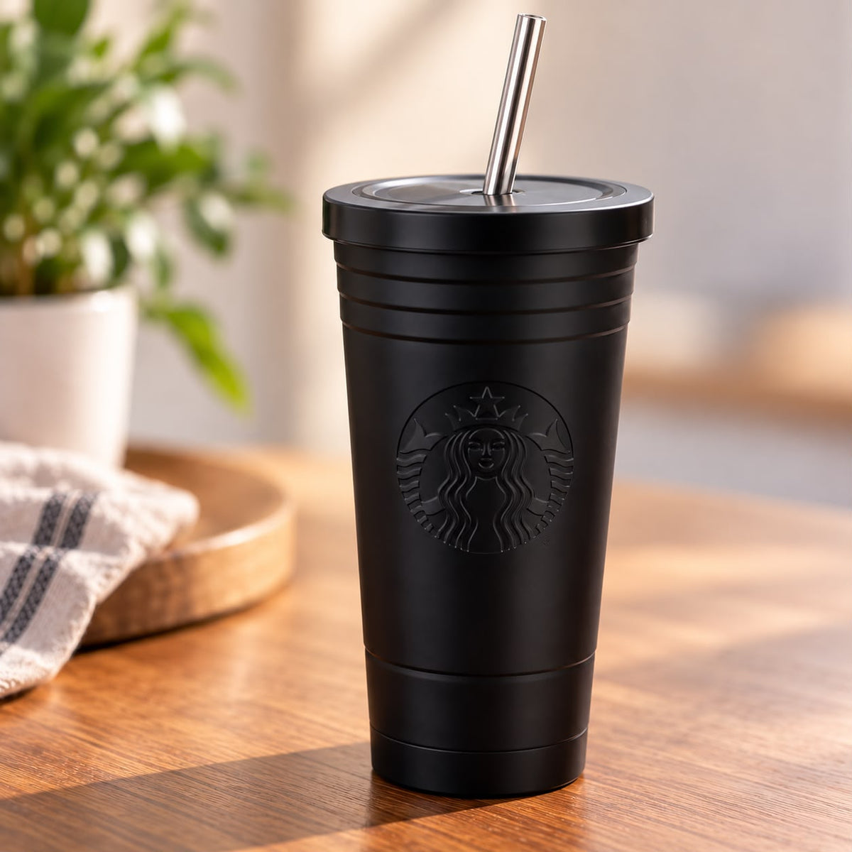 Starbucks Stainless Steel Tumbler with Straw 473ml