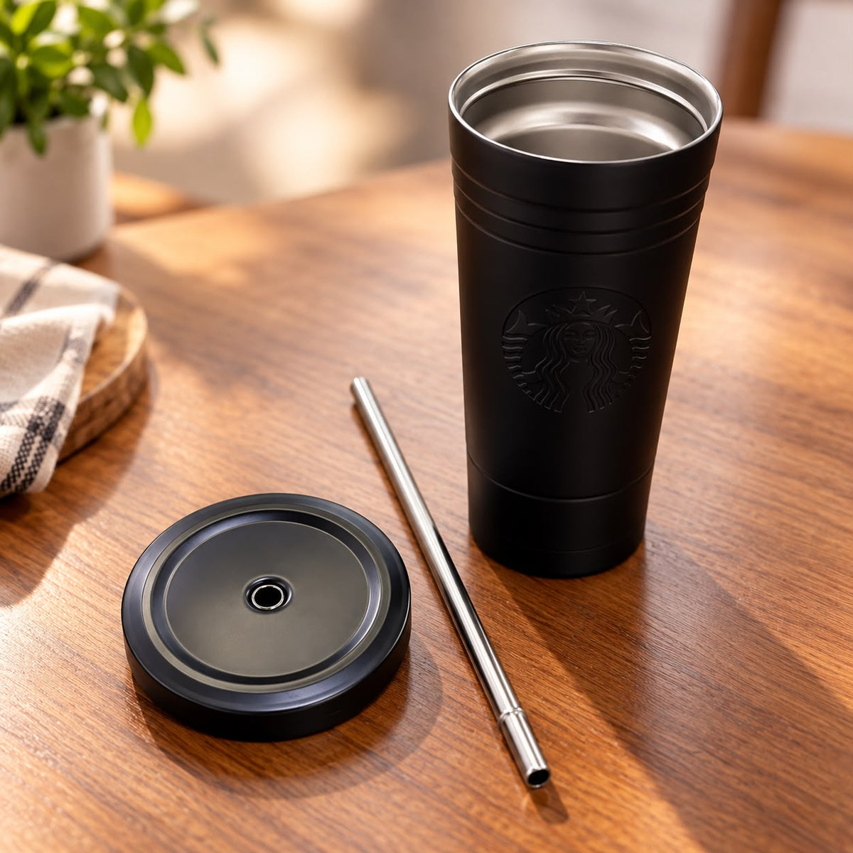Starbucks Stainless Steel Tumbler with Straw 473ml