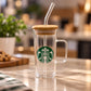 Starbucks Glass Mug with Straw 350ml
