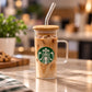 Starbucks Glass Mug with Straw 350ml