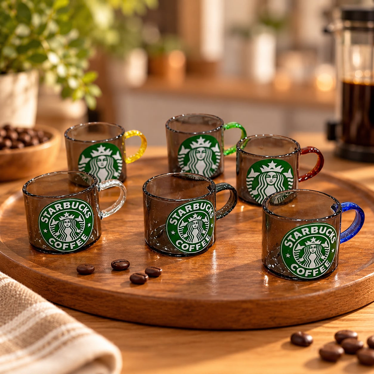 Starbucks Glass Small Cups Set (6pcs)