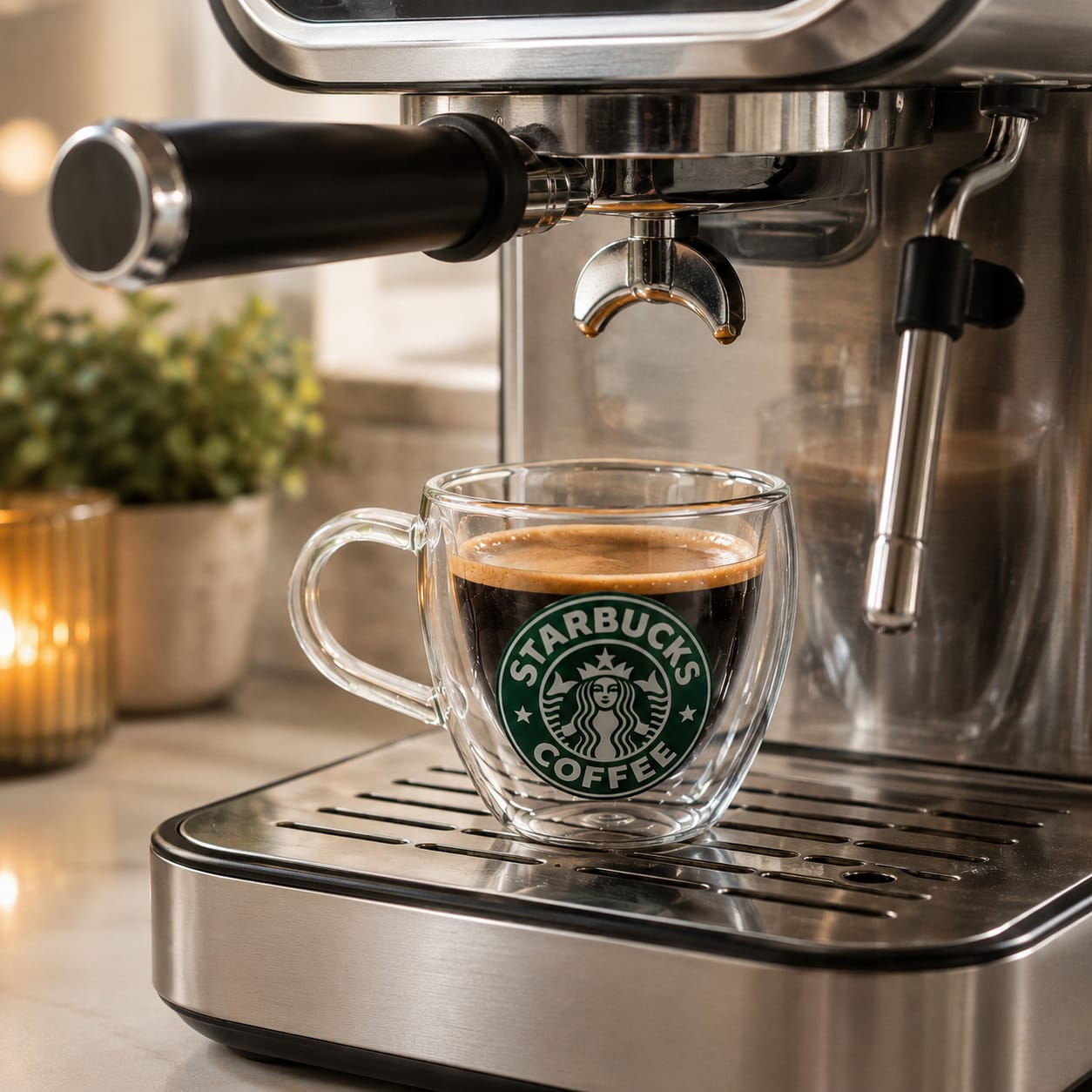 Heart-shaped Starbucks Double Glass Espresso Cup 100ml